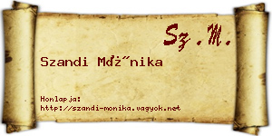 Szandi Mónika névjegykártya
