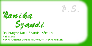 monika szandi business card