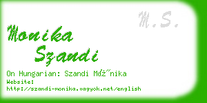 monika szandi business card